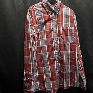 Saddlebred Mens Academic Prep Coastal Heritage  Plaid Shirt Classic Office Sz XL
